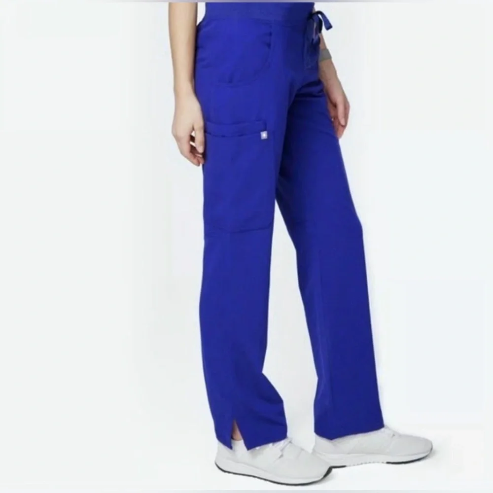 FIGS Men's Royal Blue Scrub Pants Cargo Side Pocket Doctor Traveling Nurse Large